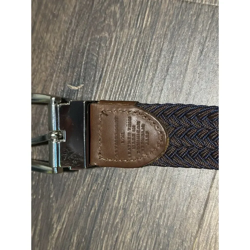 Tommy Bahama Men's Stretch Belt, Brown / Blue, Size L/XL (38-42)